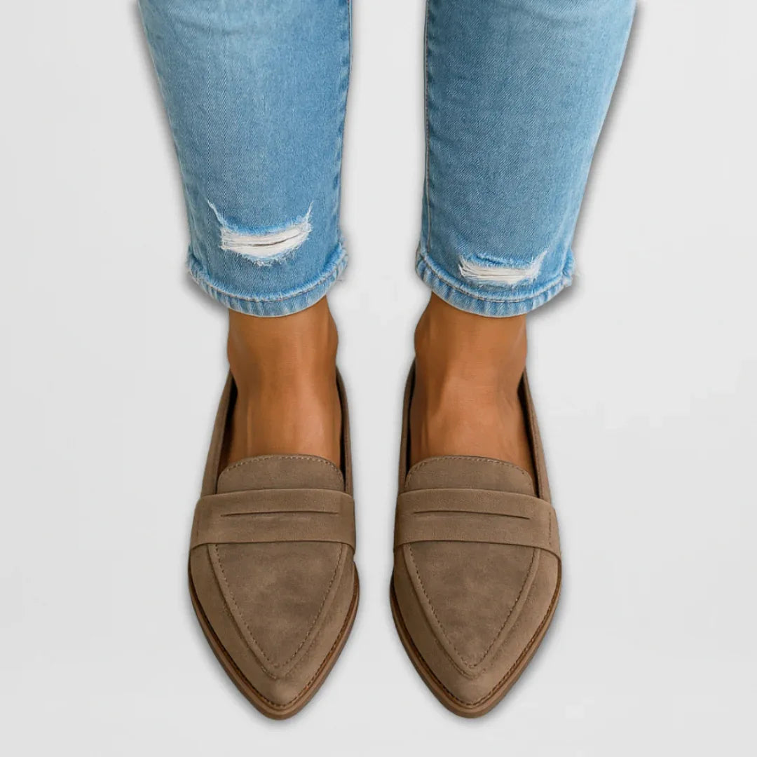 Margot - Suede Comfort Loafers - MABEL LONDON
