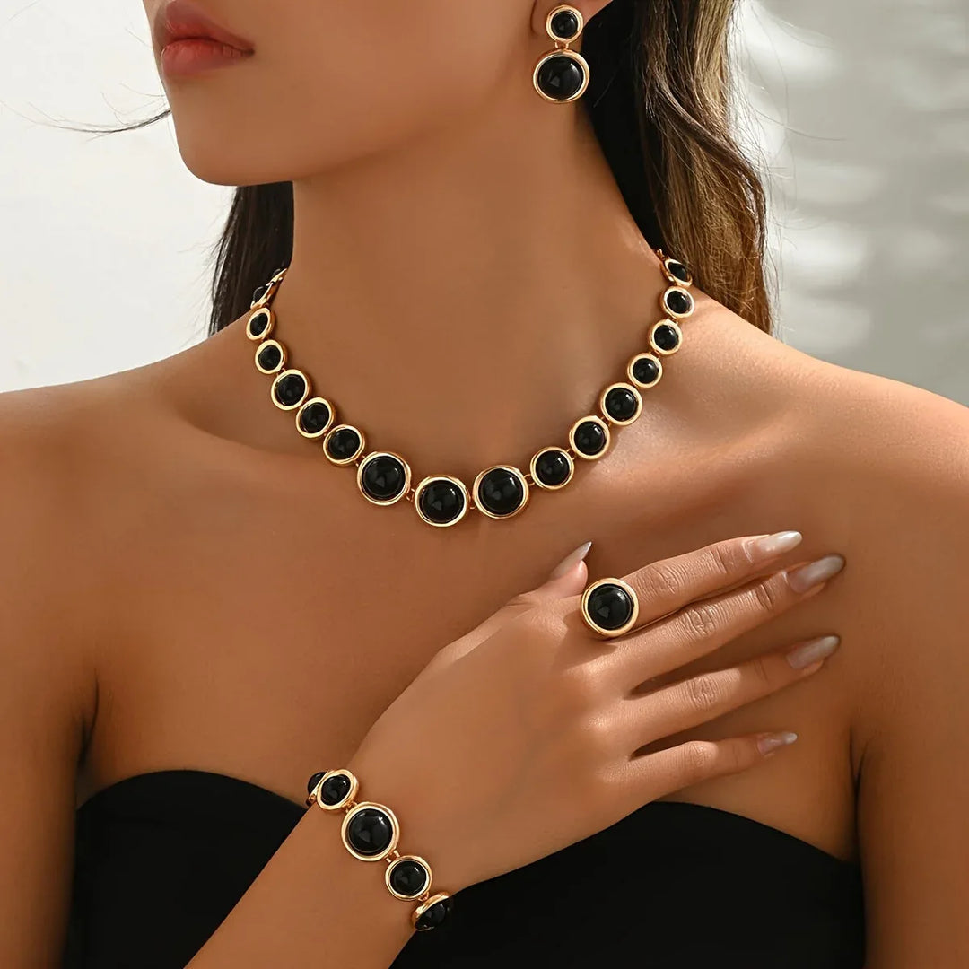 Retro 4-Piece Jewelry Set - MABEL LONDON