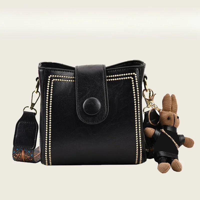 Ethel | Vintage Shoulder Bag with Adjustable Strap - MABEL LONDON