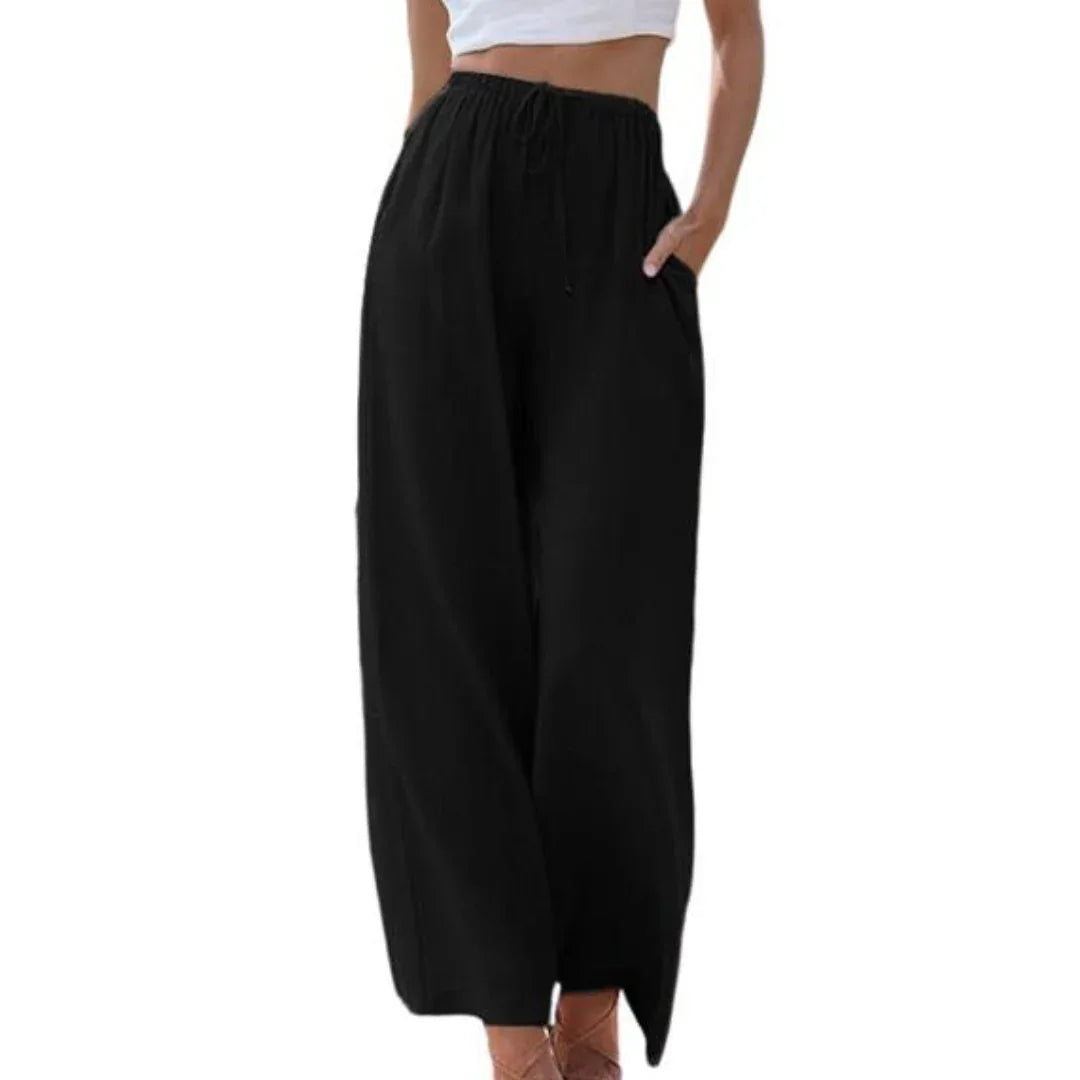 MARIANNE™ – Casual Summer Wide Leg Trousers - MABEL LONDON