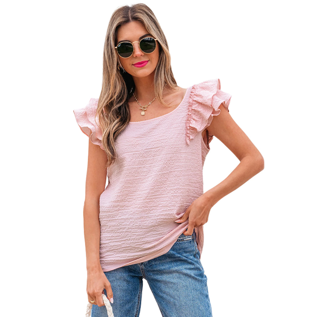ZHAVIA™ - Classy Frill Summer Soft Sleeve Top - MABEL LONDON