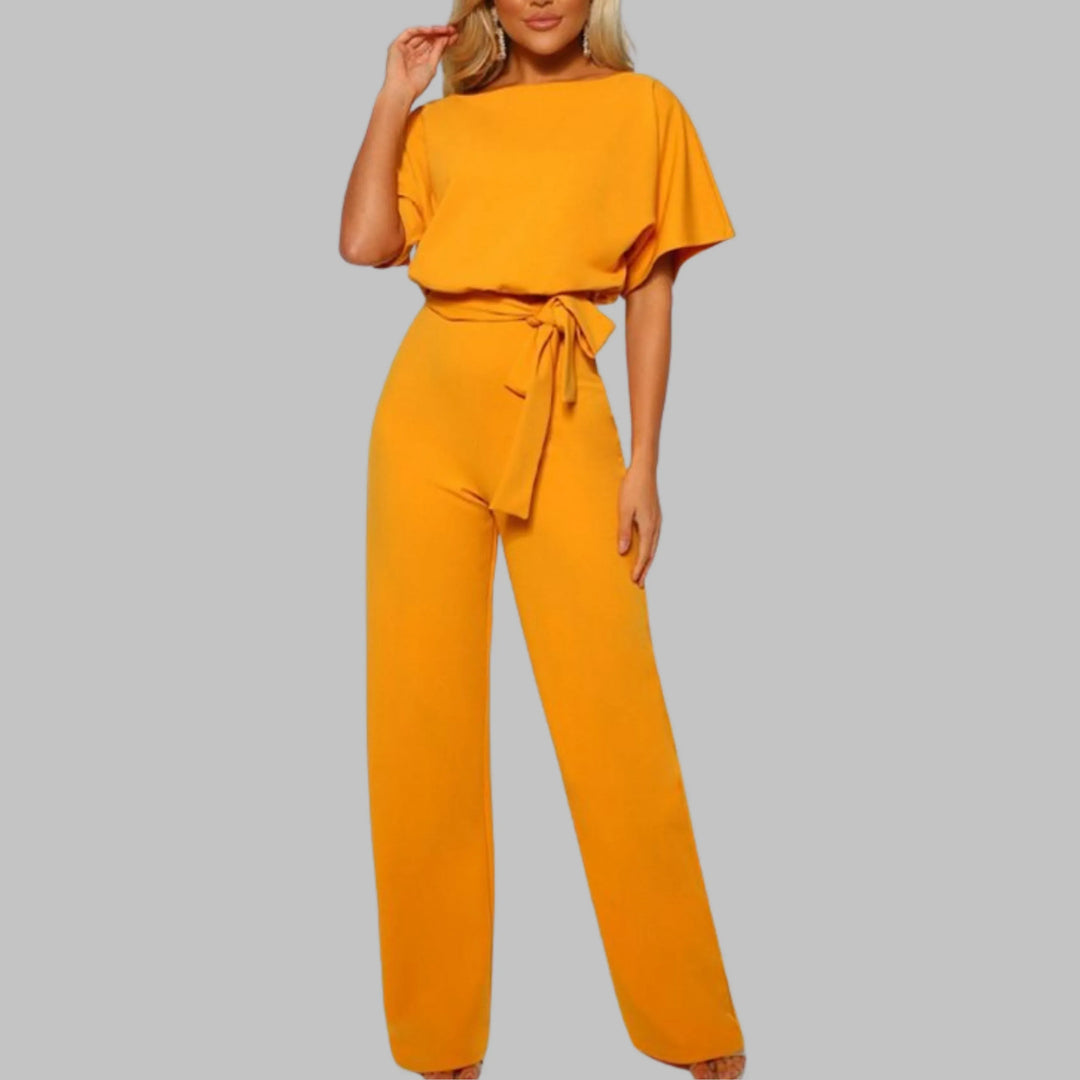 SITA™ - Casual Tie Front Batwing Sleeve Jumpsuit - MABEL LONDON