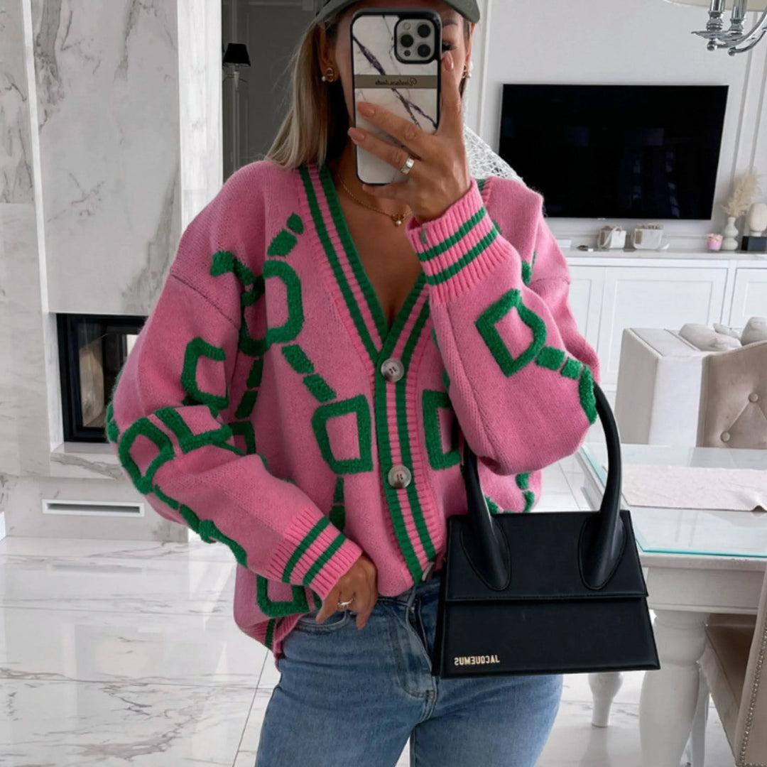 ELEA™ - Classy Button Down Long Sleeve Cardigan - MABEL LONDON