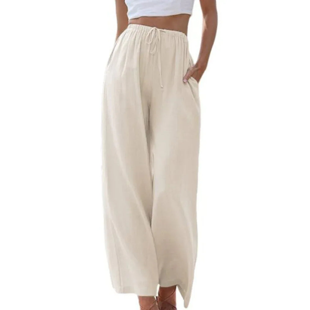 MARIANNE™ – Casual Summer Wide Leg Trousers - MABEL LONDON