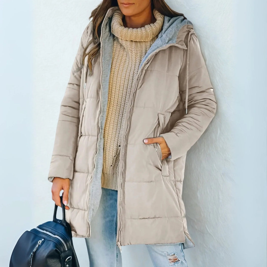 YILA™ - Casual Hooded Puffer Down Jacket - MABEL LONDON