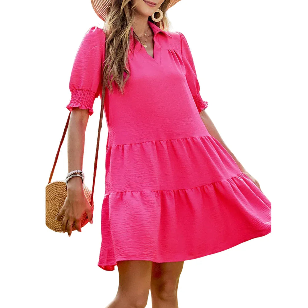 ELSIE™ - Effortless Summer V-Neck Dress - MABEL LONDON