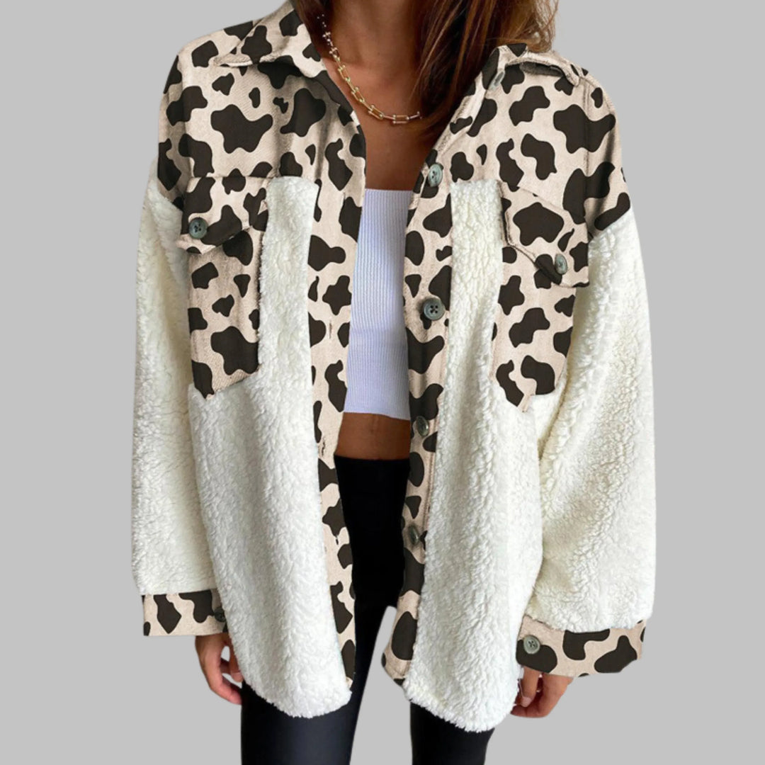 SUNNIE™ - Cozy Long Sleeve Button Down Checkered Jacket - MABEL LONDON