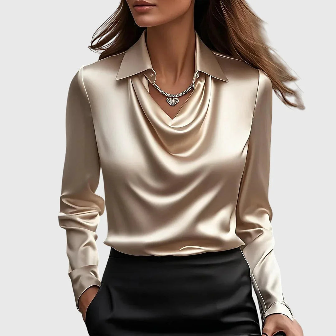 Naomi | Elegant Satin Blouse - MABEL LONDON