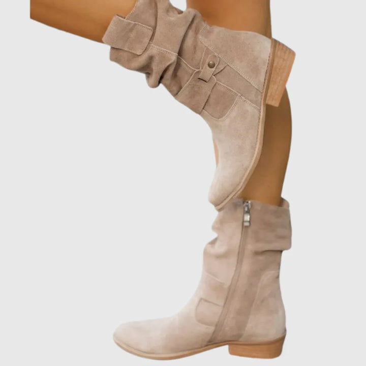 Corissa | Suede Ankle Boots - MABEL LONDON