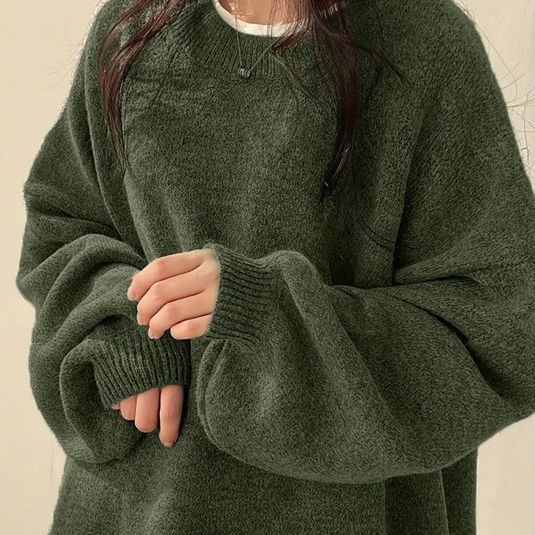 Lumi – Soft Knit Crew Neck Sweater - MABEL LONDON