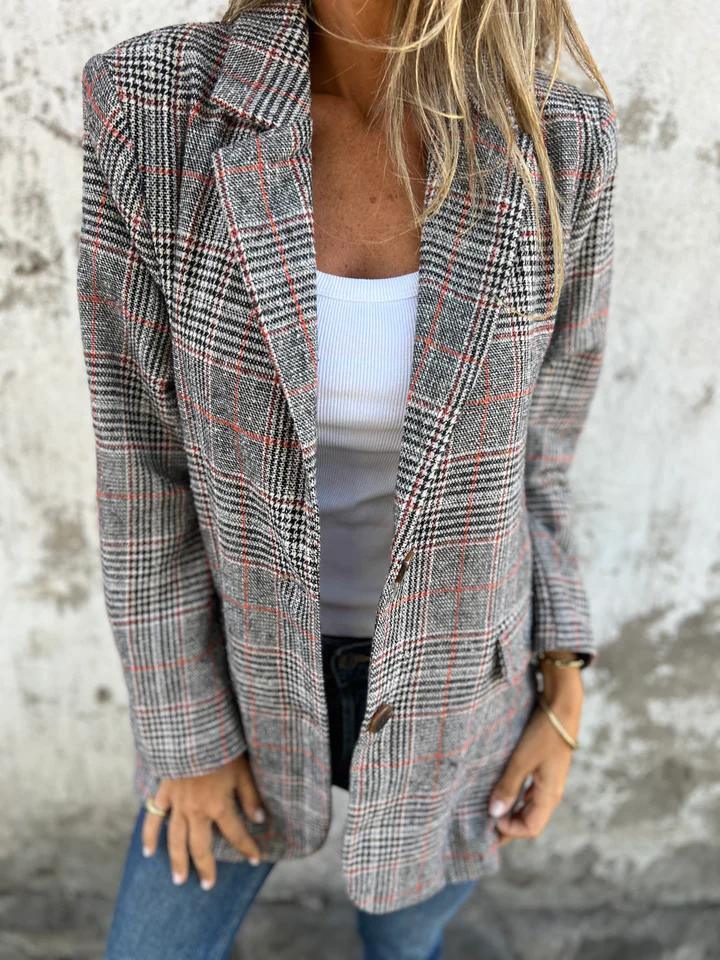 LUCINDA™ - Classic Plaid Blazer - MABEL LONDON