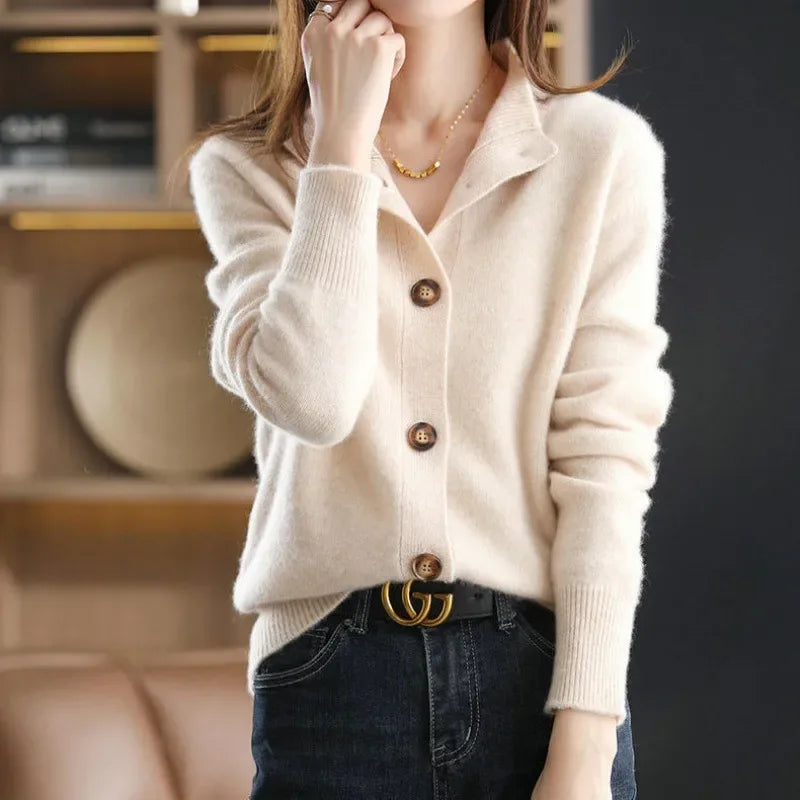 ELARA™ | Luxe Buttoned Sweater - MABEL LONDON