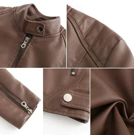 Savannah | Stylish leather jacket - MABEL LONDON