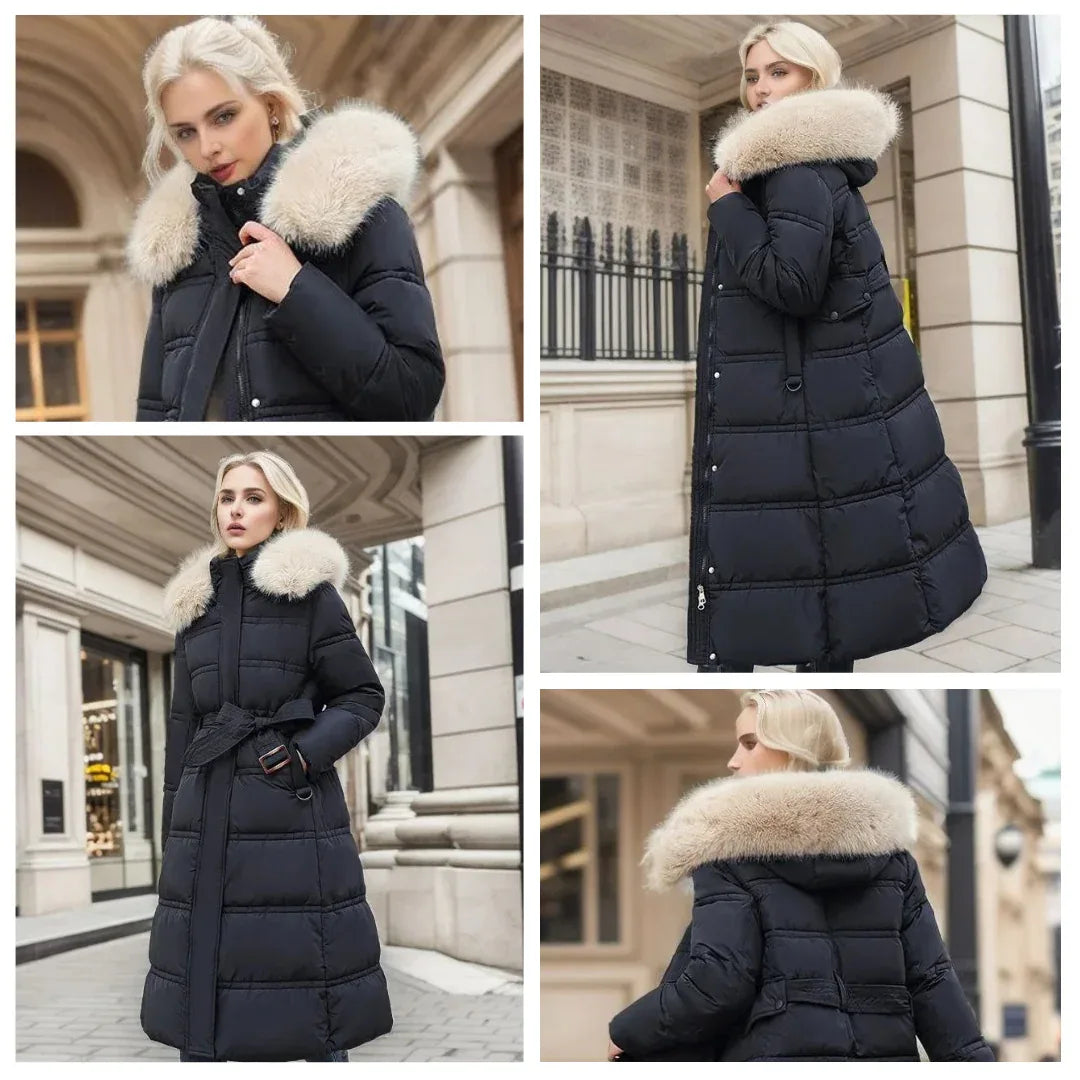 LUCIA™ | Designer Winter Parka with Fur Hood - MABEL LONDON
