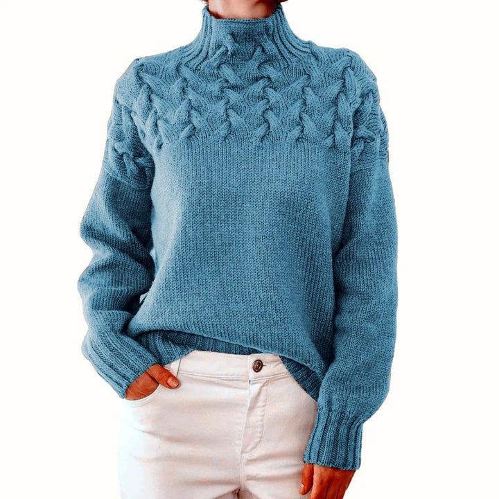 Elena | Warm Knitted Turtleneck Pullover - MABEL LONDON
