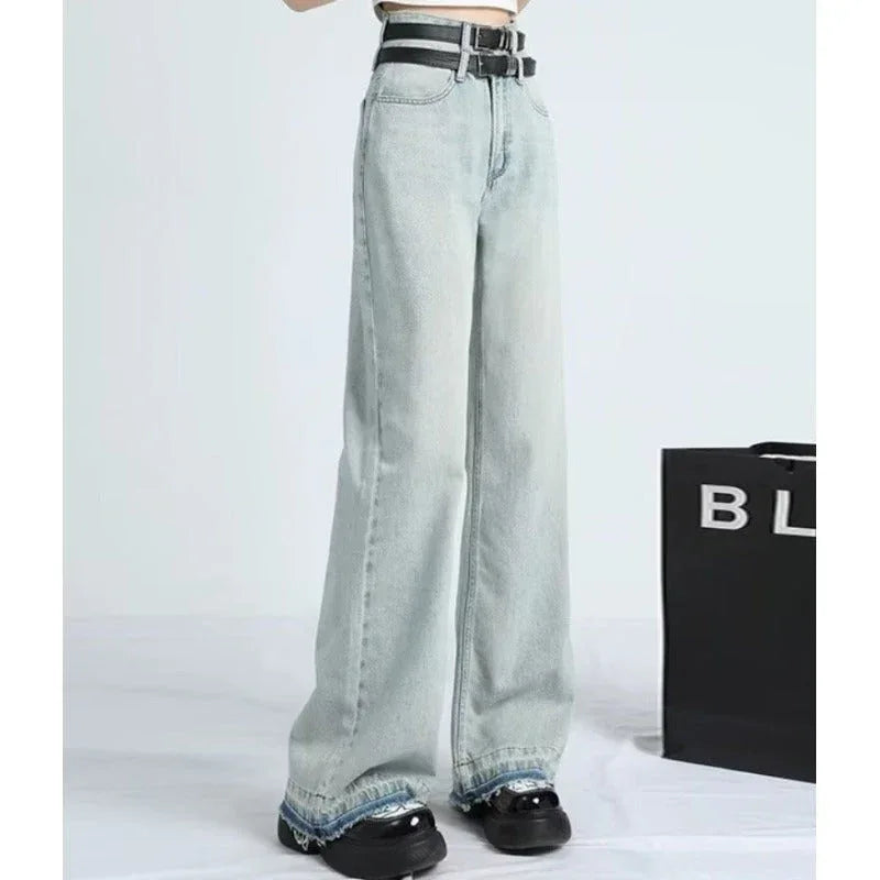 MAVINA™ – Summer Loose Fit Hem Jeans - MABEL LONDON