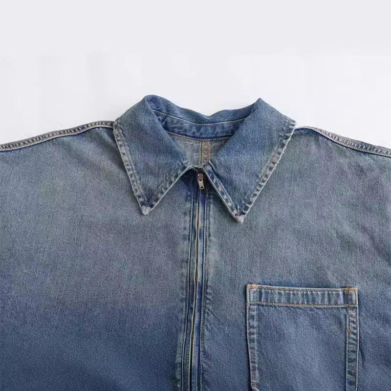 TWALYA™ - Vintage Half Zip Collared Long Sleeve Top - MABEL LONDON