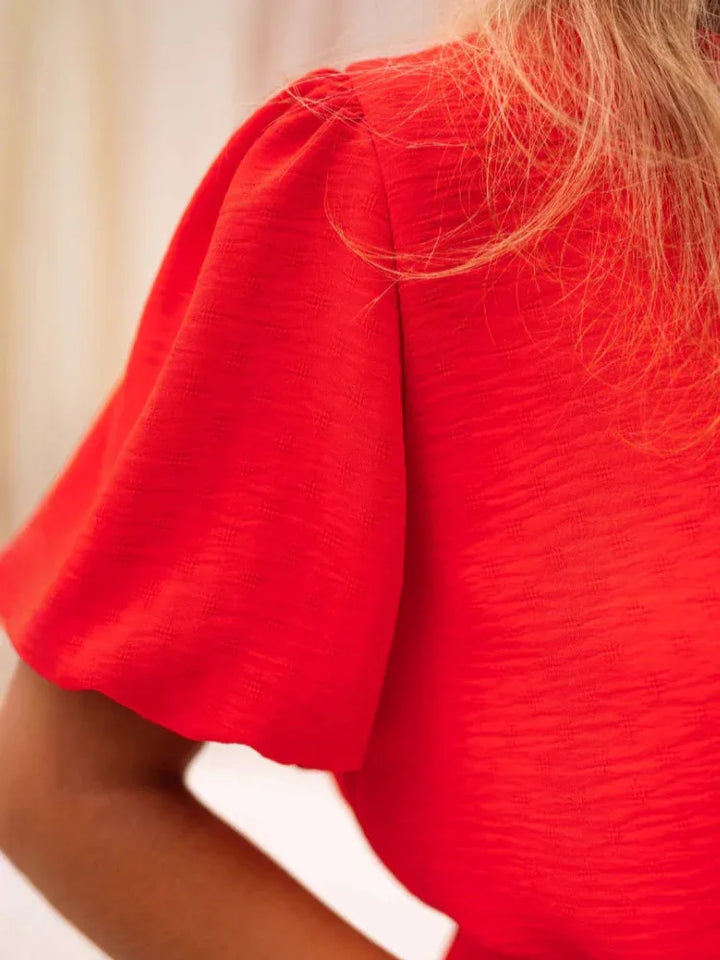 Lorena | Elegant Cropped Blouse - MABEL LONDON