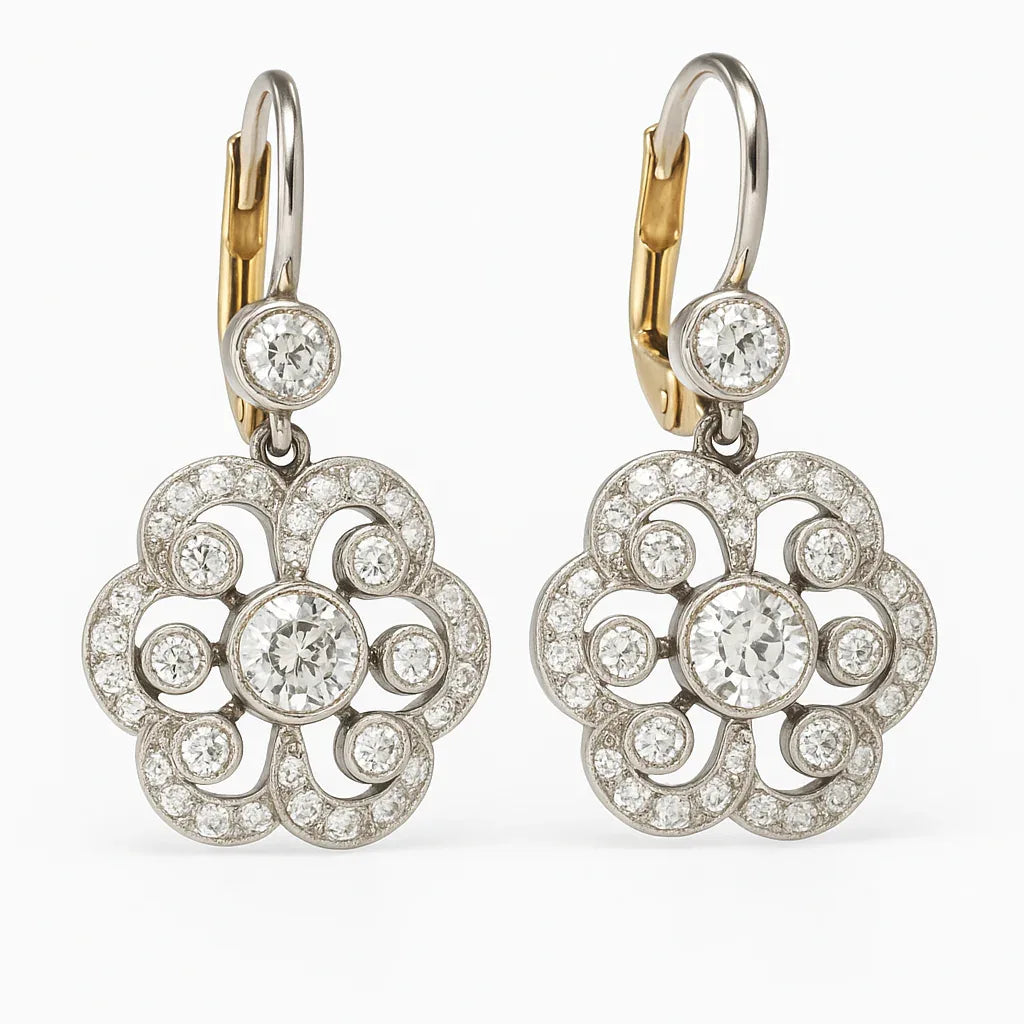 Crystal Mandala Retro Earrings - MABEL LONDON