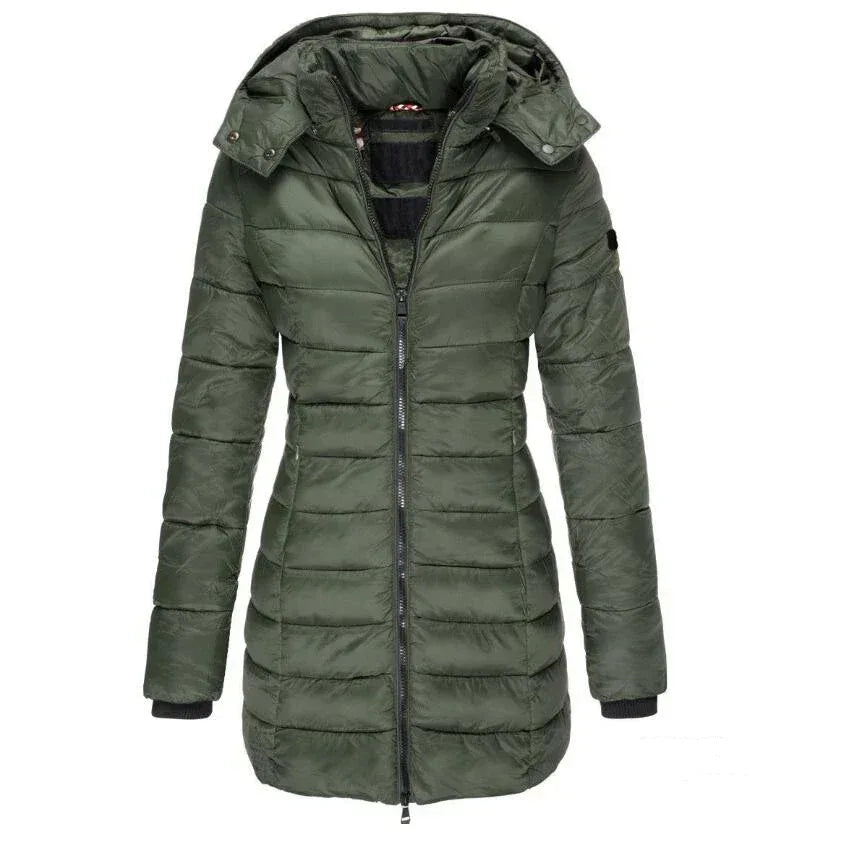 Stephanie | Hooded Slim Fit Jacket - MABEL LONDON