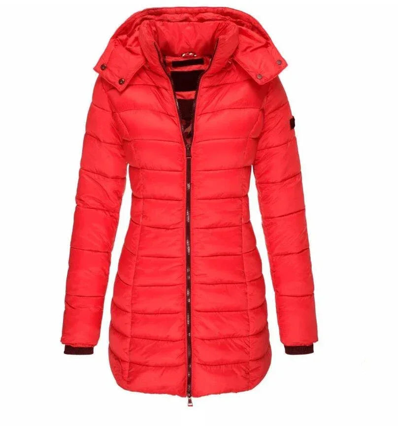 Stephanie | Hooded Slim Fit Jacket - MABEL LONDON