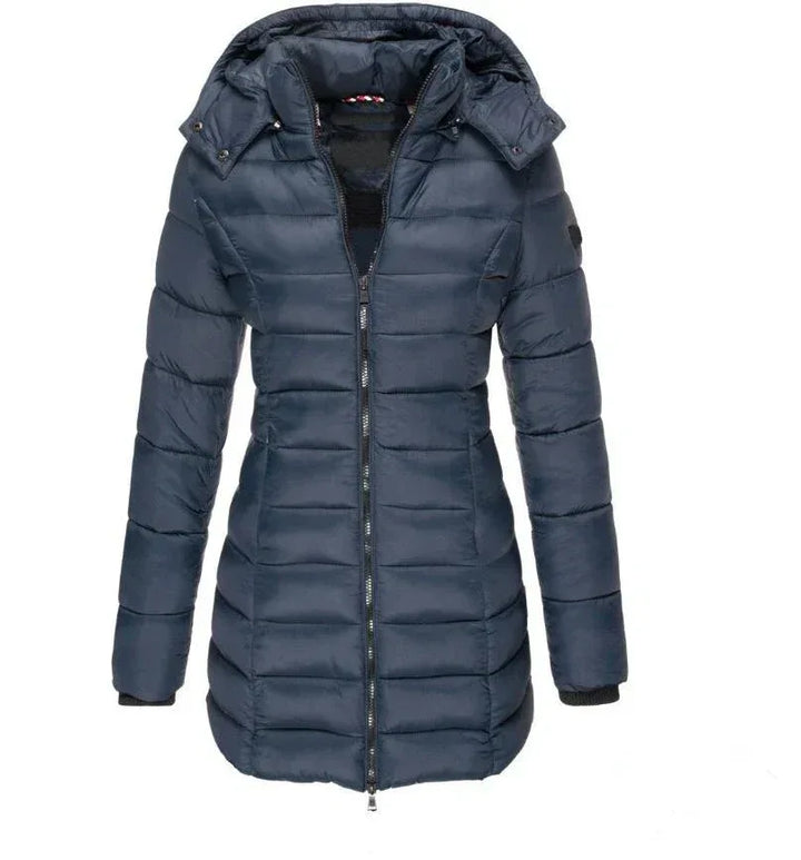 Stephanie | Hooded Slim Fit Jacket - MABEL LONDON