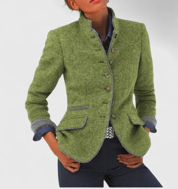 Margaret - Classic Wool Blend Blazer - MABEL LONDON