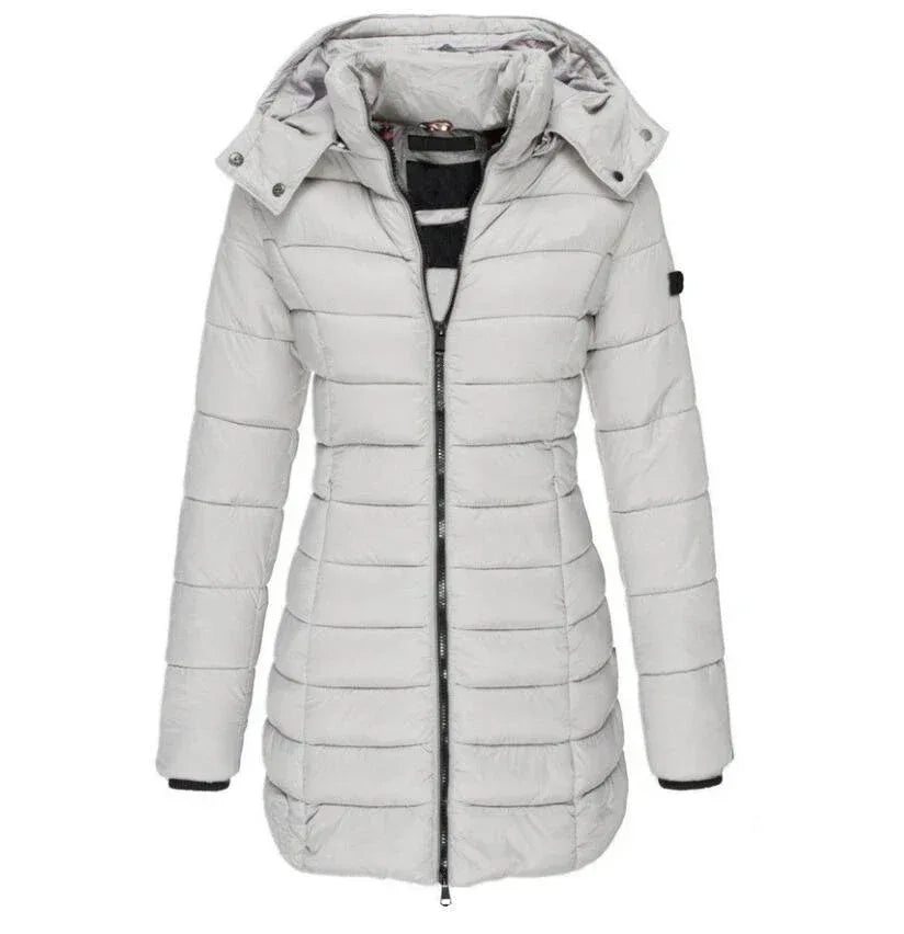 Stephanie | Hooded Slim Fit Jacket - MABEL LONDON