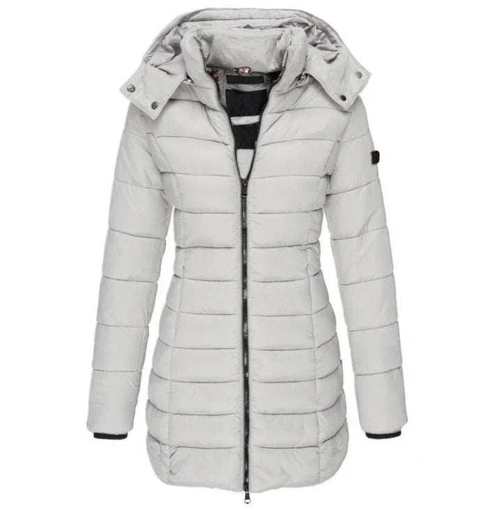 Stephanie | Hooded Slim Fit Jacket - MABEL LONDON