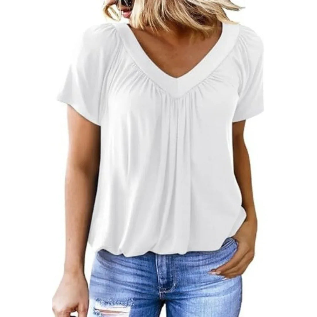 KATHLEEN™ - Casual V-Neck Top - MABEL LONDON