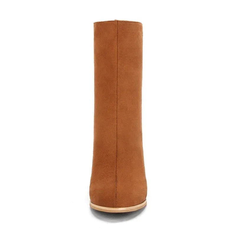 Catalina | Brown High-Heel Boots - MABEL LONDON