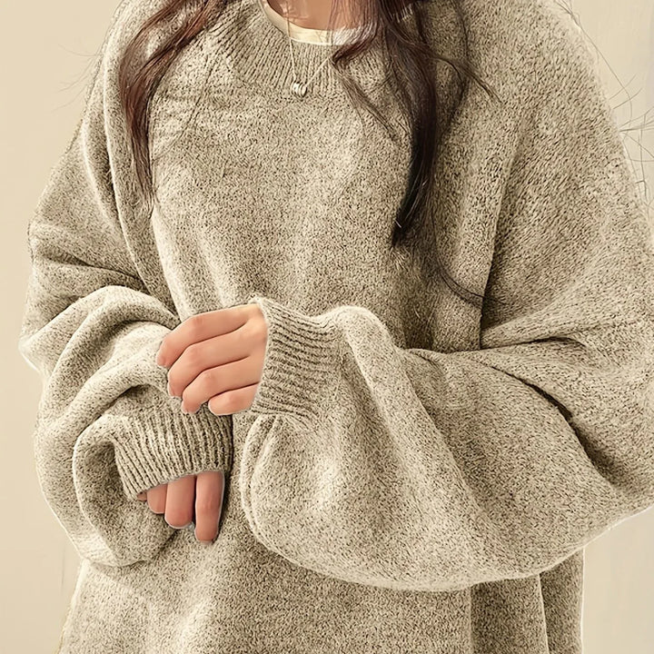 Lumi – Soft Knit Crew Neck Sweater - MABEL LONDON