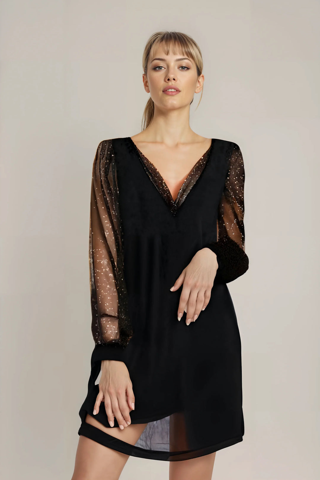 LILA™ - Lace Sleeve Dress - MABEL LONDON