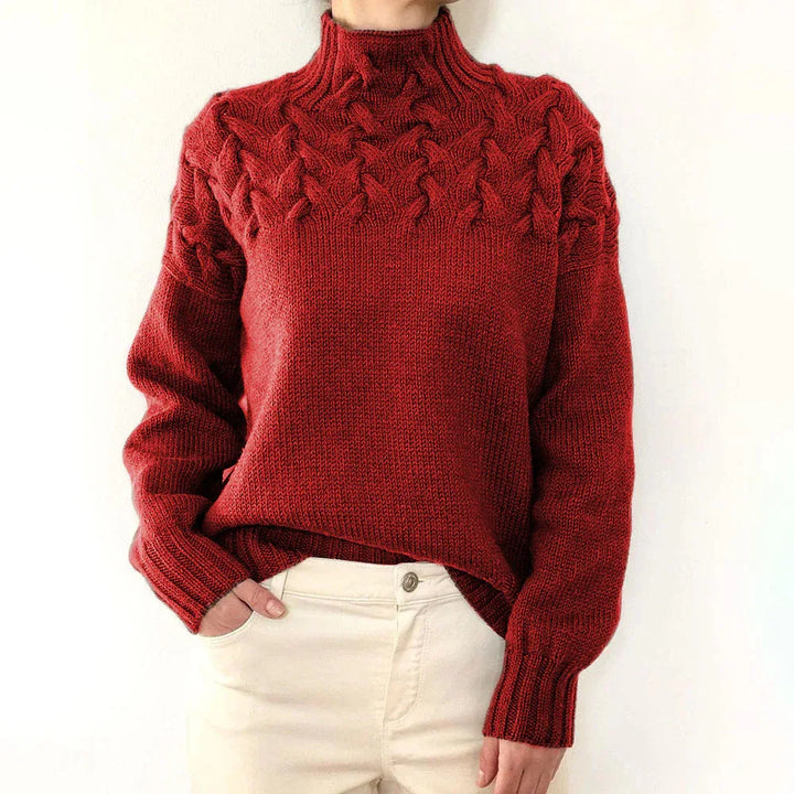 Elena | Warm Knitted Turtleneck Pullover - MABEL LONDON